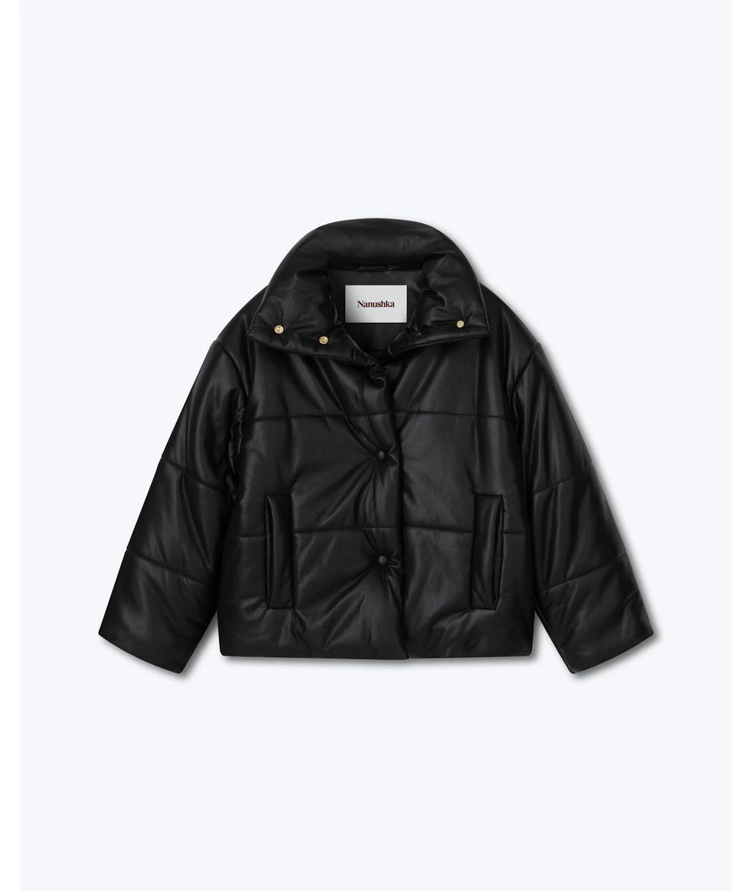 NANUSHKA Черная полиуретановая куртка, фото 9