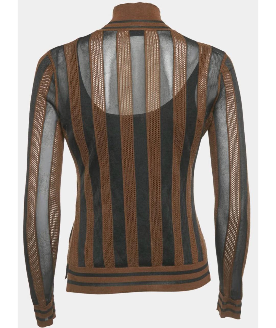 FENDI Коричневый шерстяной джемпер / свитер, фото 6