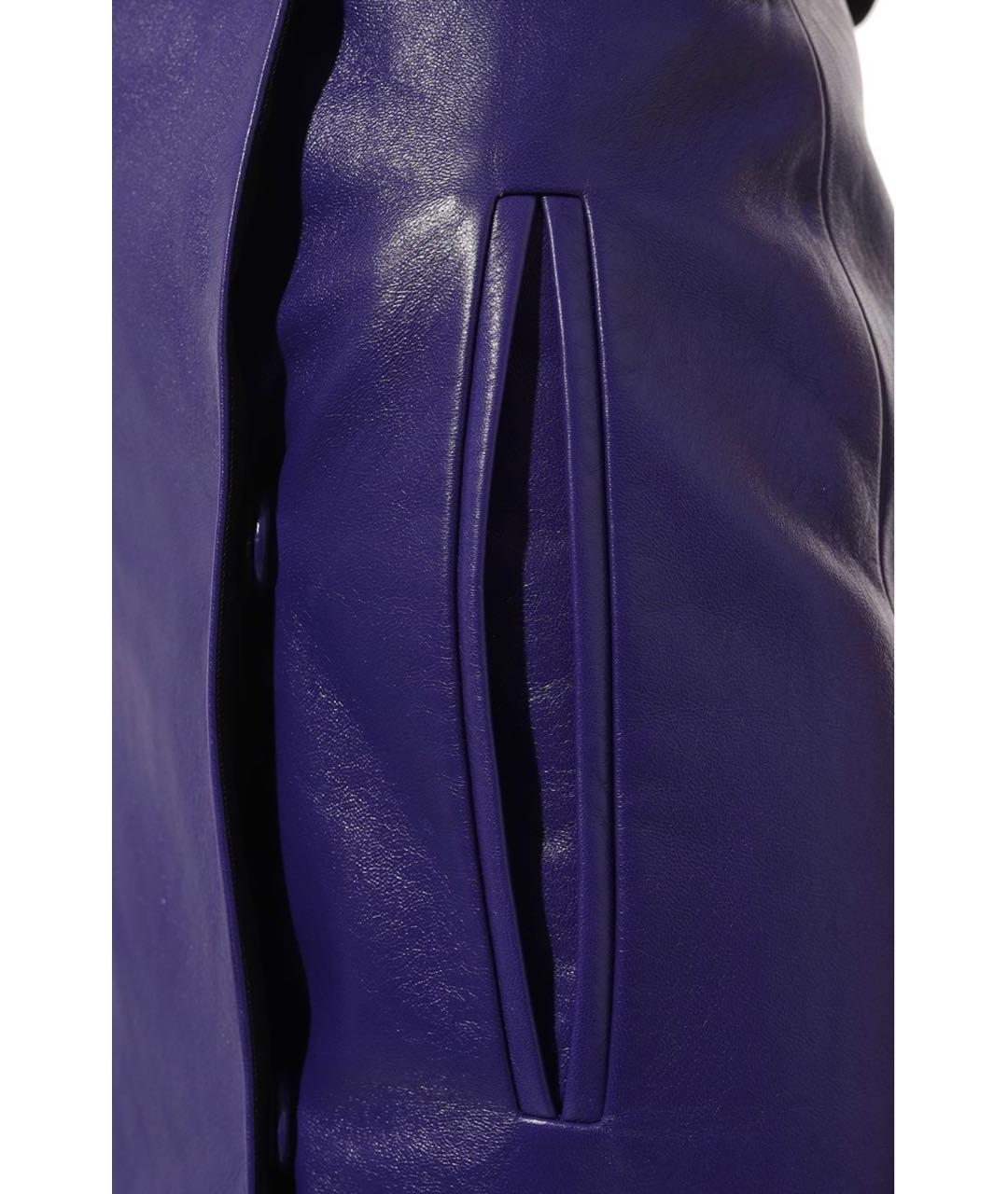PRADA Фиолетовая кожаная юбка миди, фото 5