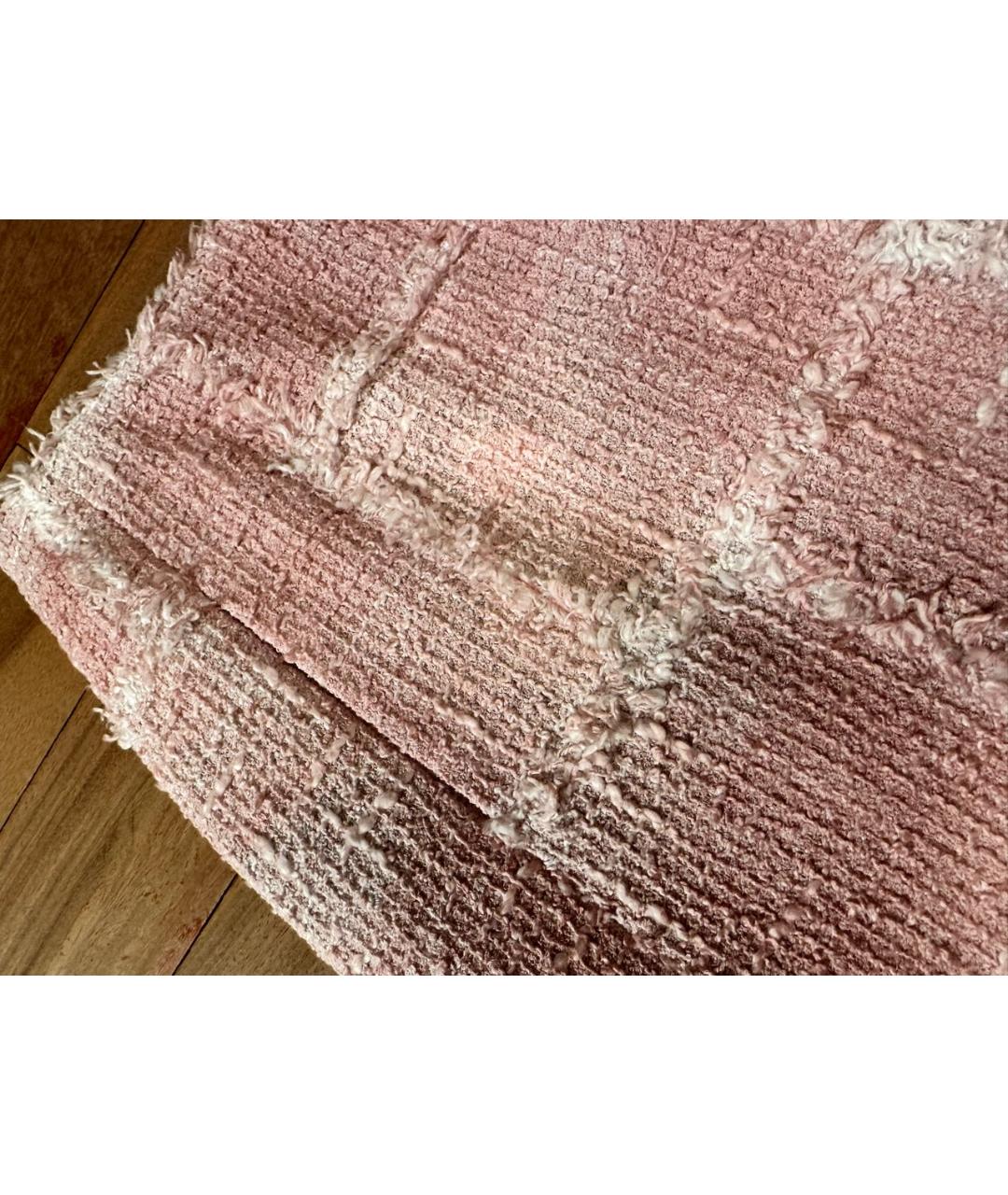 CHANEL Розовый твидовый костюм с юбками, фото 3