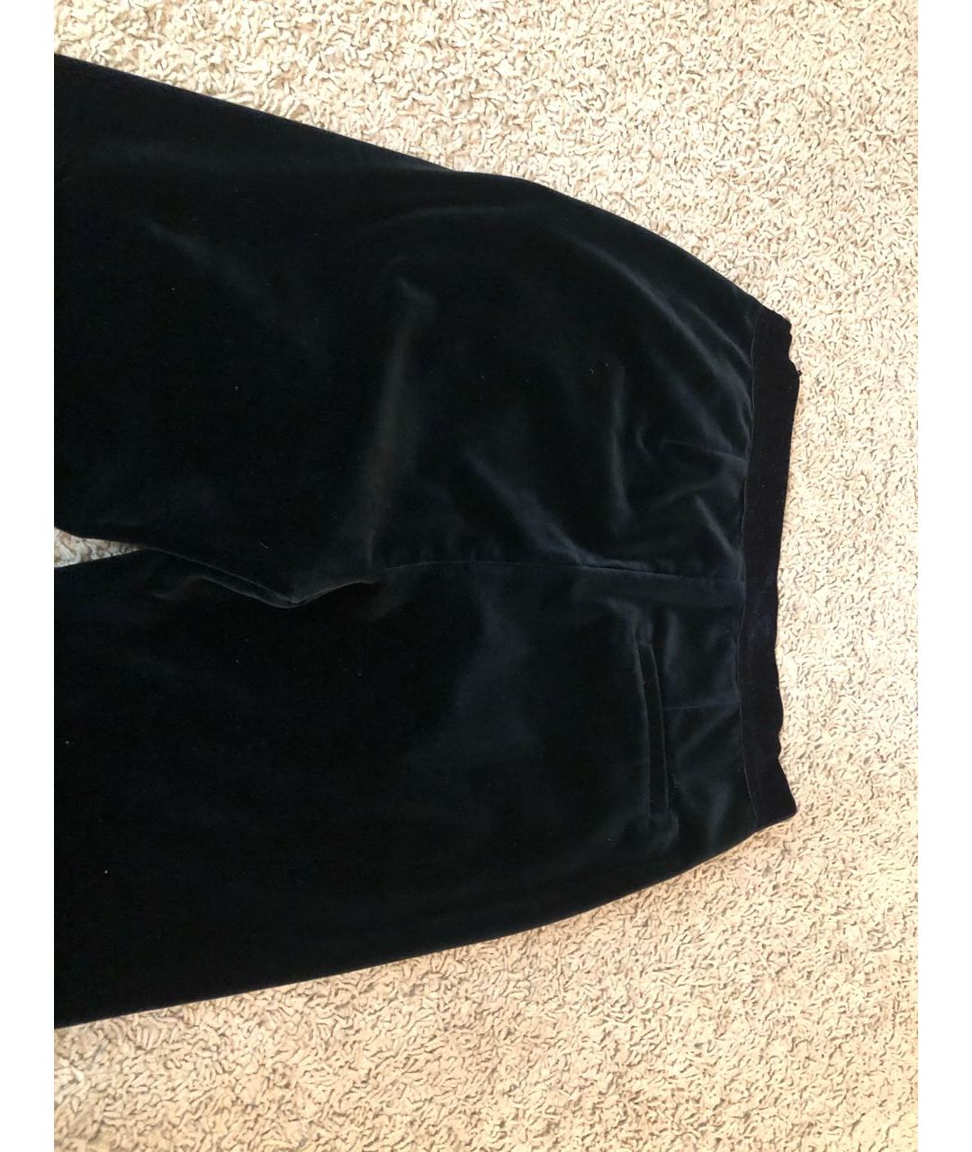 MAJE Черные бархатные прямые брюки, фото 3