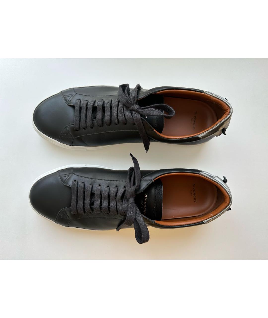 GIVENCHY Черные кожаные низкие кроссовки / кеды, фото 2