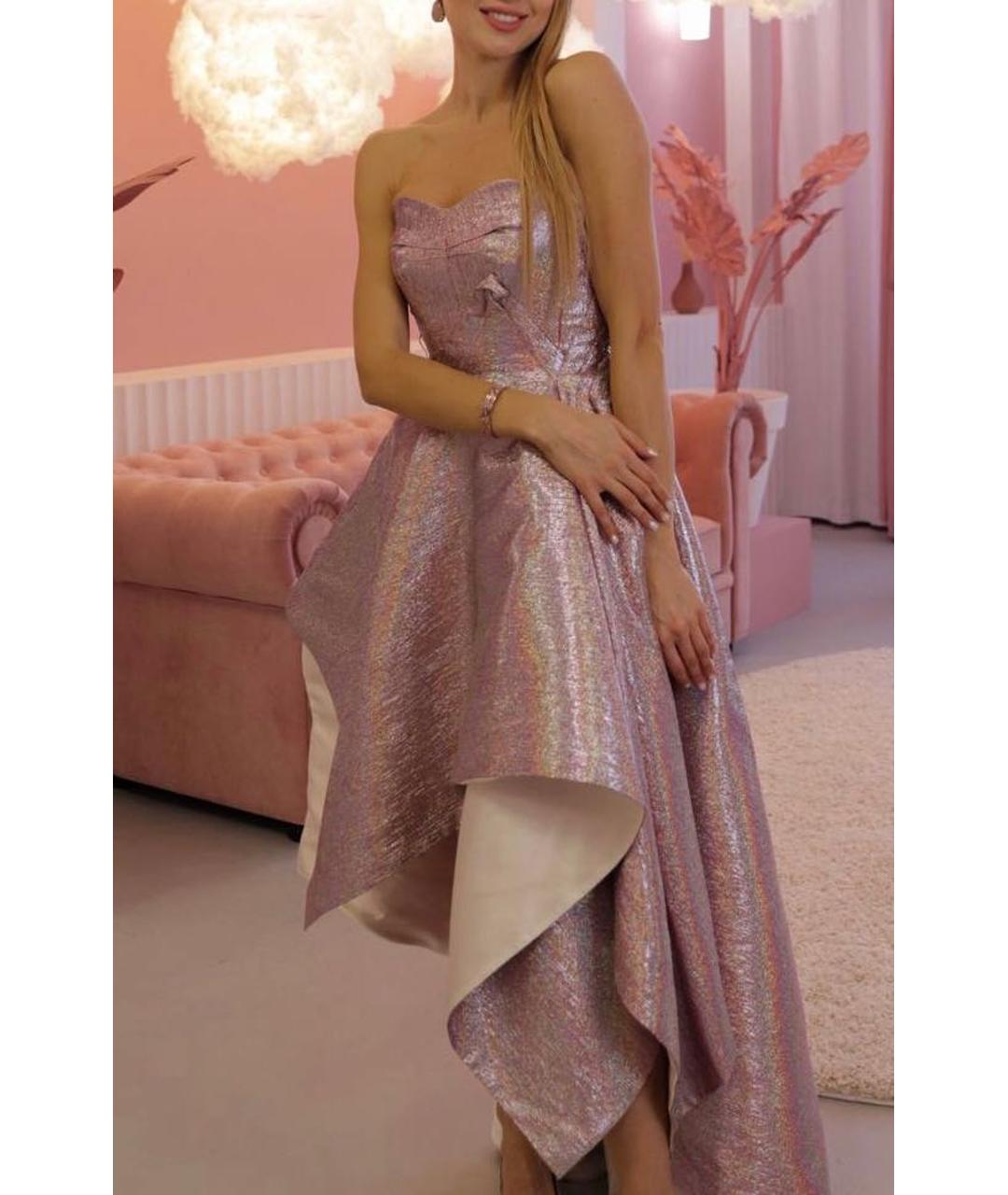 MATICEVSKI Розовое полиэстеровое вечернее платье, фото 6