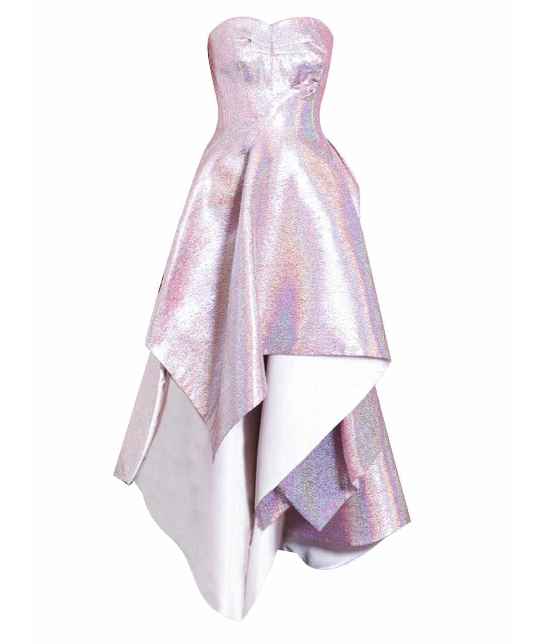 MATICEVSKI Розовое полиэстеровое вечернее платье, фото 1