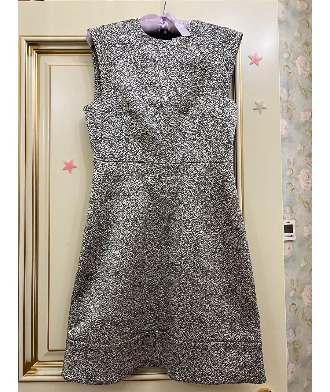 WHISTLES Серебряное хлопковое коктейльное платье, фото 2