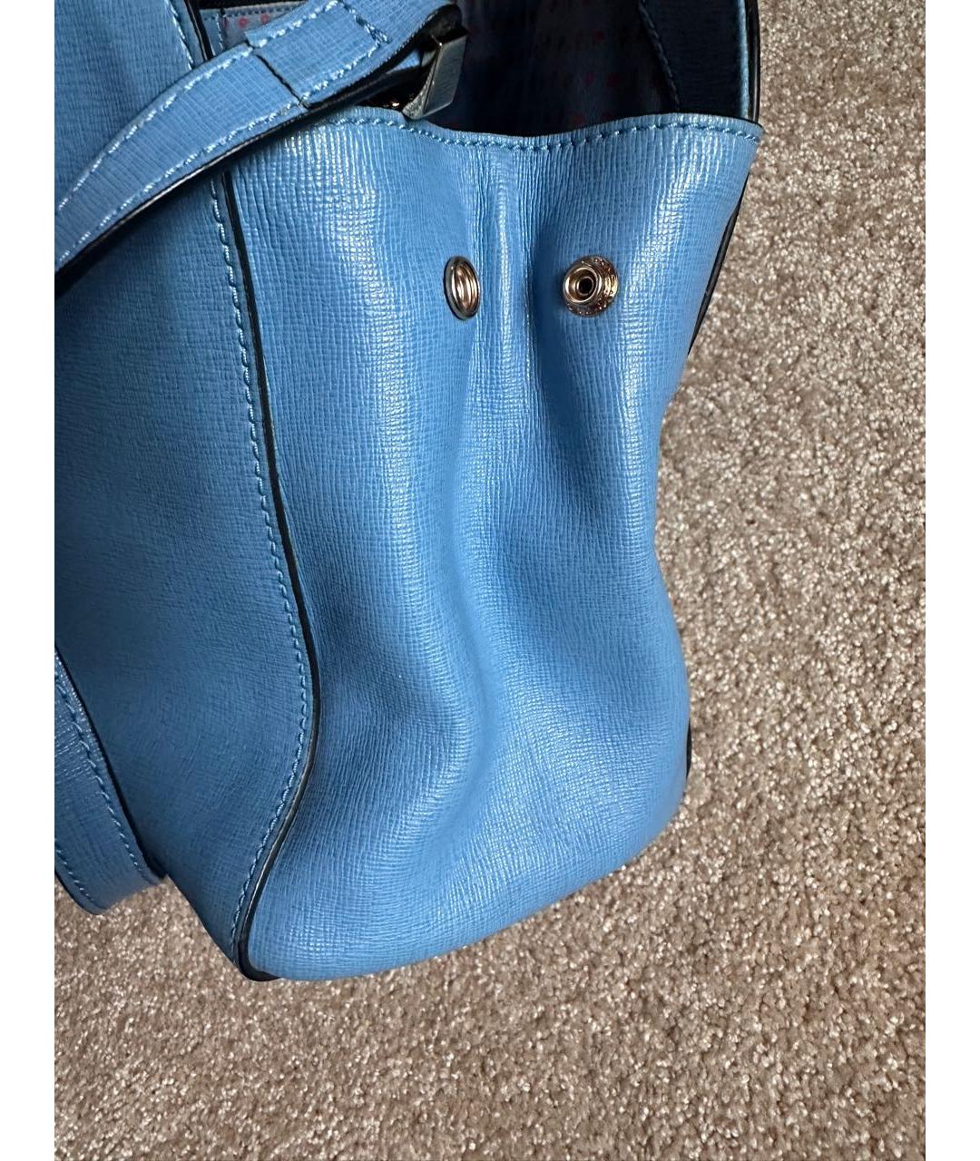 COCCINELLE Голубая кожаная сумка через плечо, фото 8