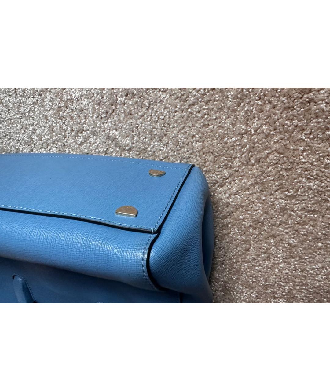 COCCINELLE Голубая кожаная сумка через плечо, фото 7