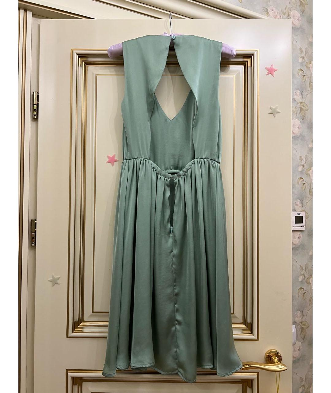 ELISABETTA FRANCHI Зеленые полиэстеровое вечернее платье, фото 2