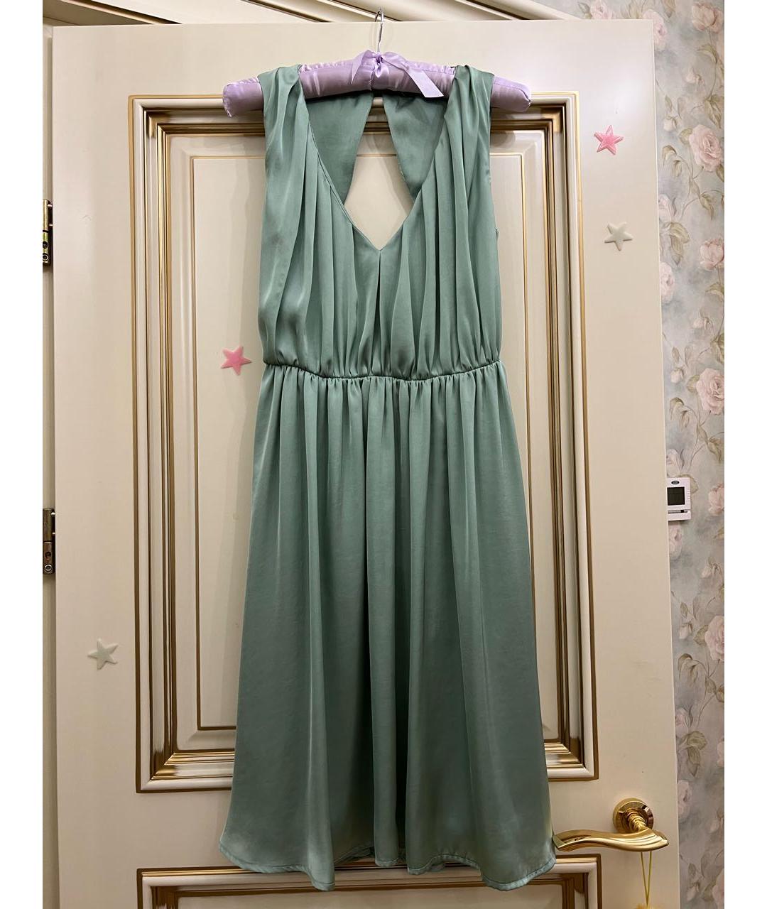 ELISABETTA FRANCHI Зеленые полиэстеровое вечернее платье, фото 5