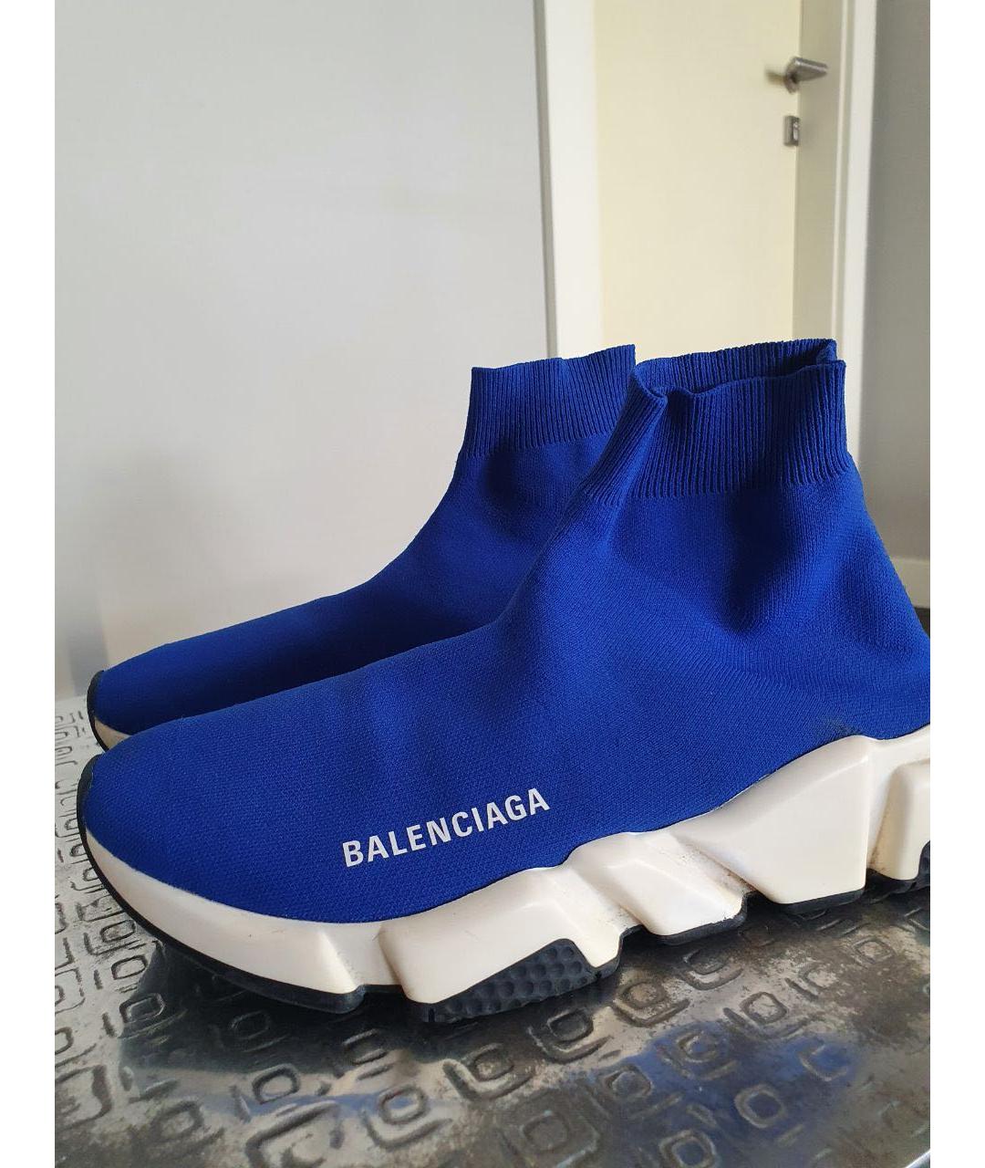 BALENCIAGA Синие текстильные кроссовки, фото 6