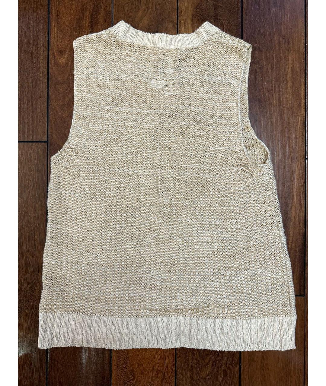 VISVIM Бежевая шелковая жилетка, фото 2