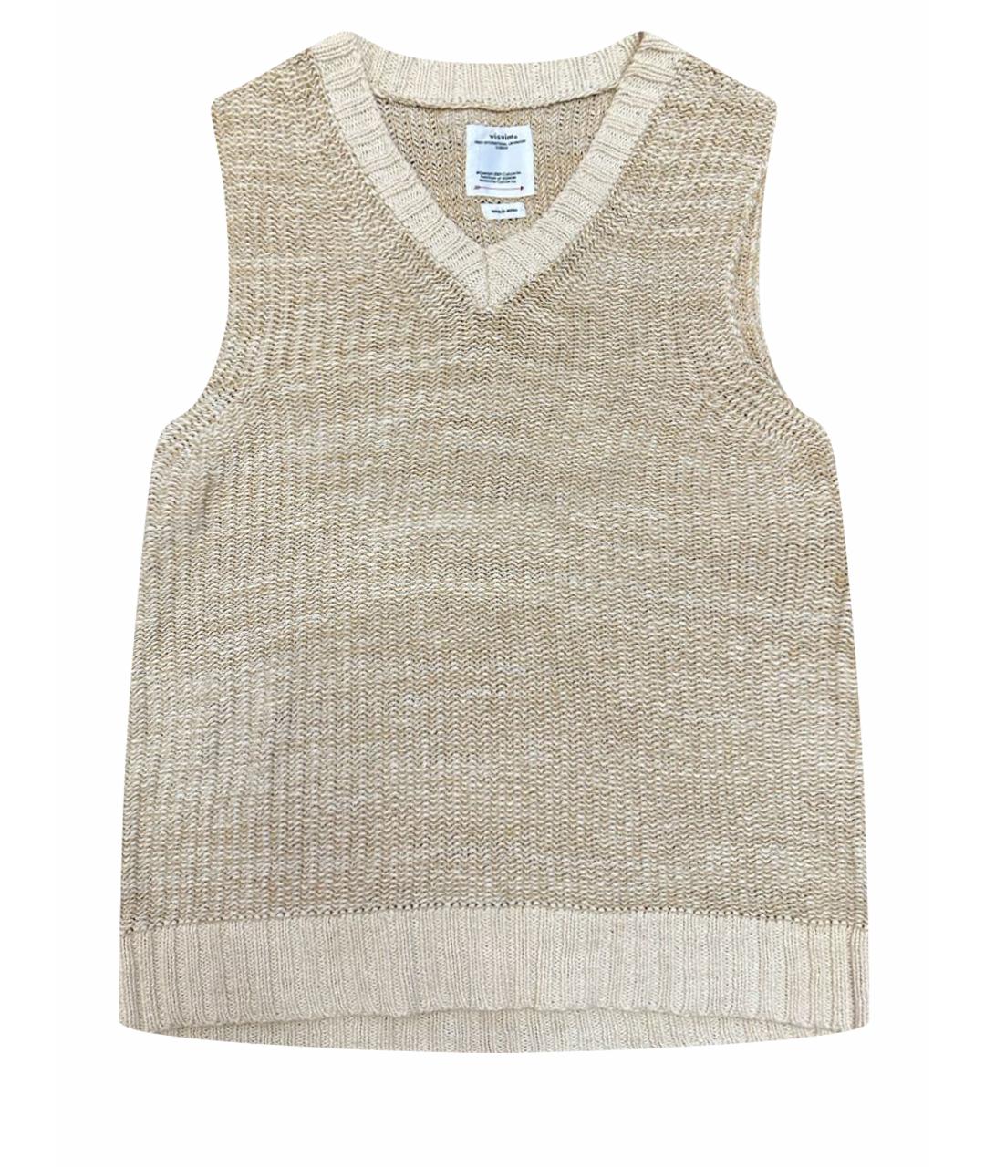 VISVIM Бежевая шелковая жилетка, фото 1