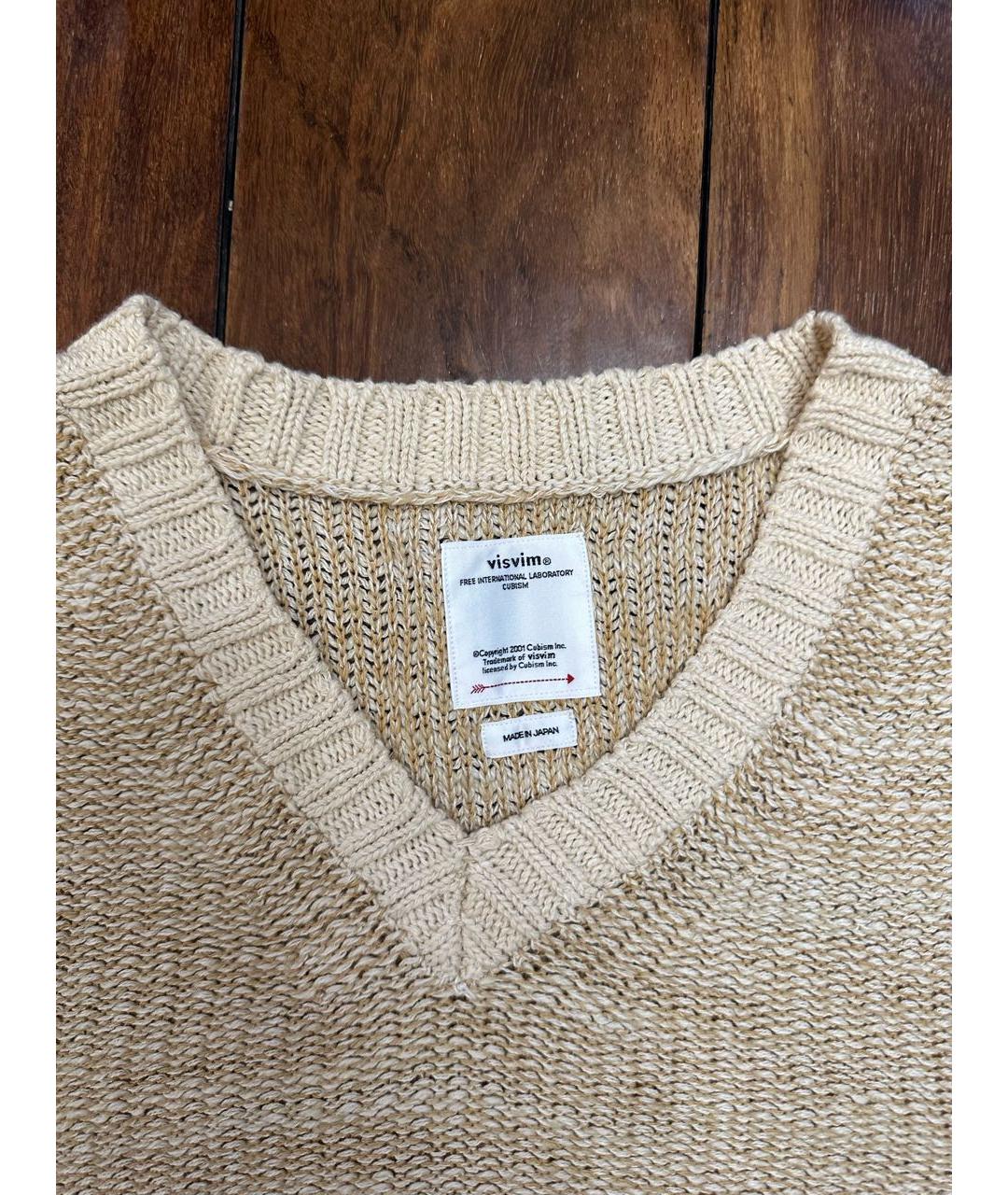 VISVIM Бежевая шелковая жилетка, фото 3