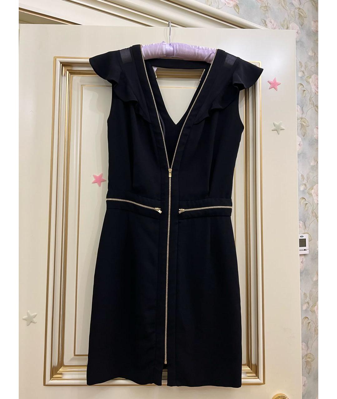 SANDRO Черное полиэстеровое вечернее платье, фото 4