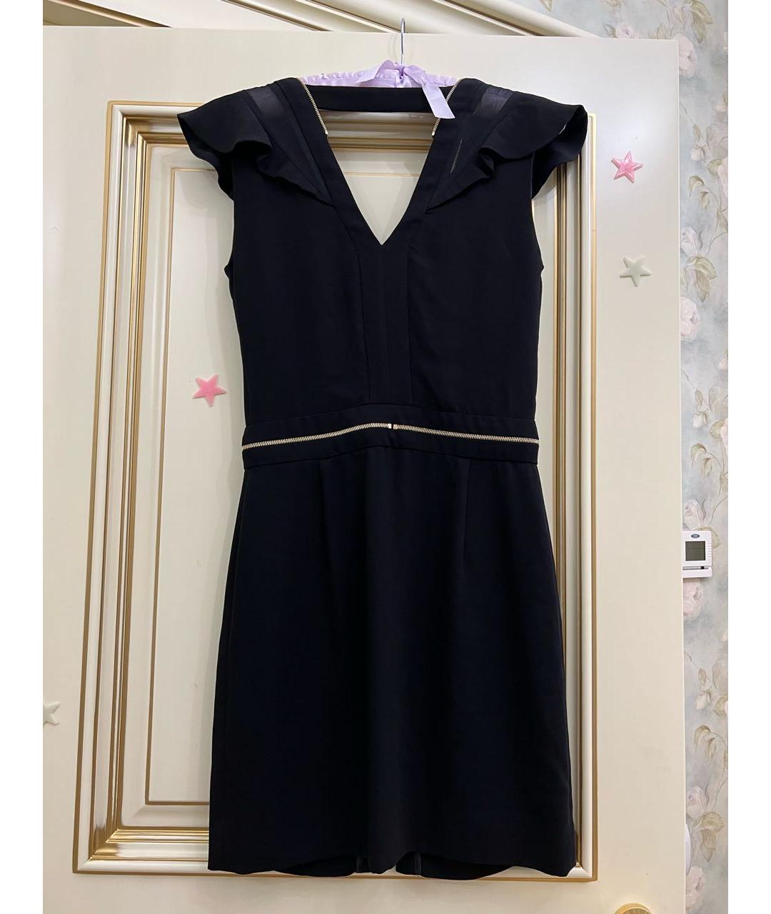 SANDRO Черное полиэстеровое вечернее платье, фото 2