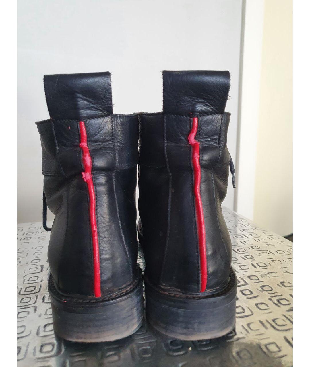 A.F.VANDEVORST Черные кожаные ботинки, фото 2