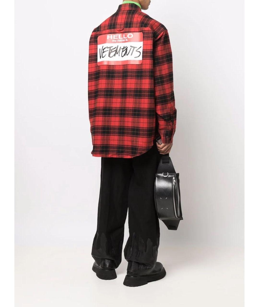 VETEMENTS Красная кэжуал рубашка, фото 2
