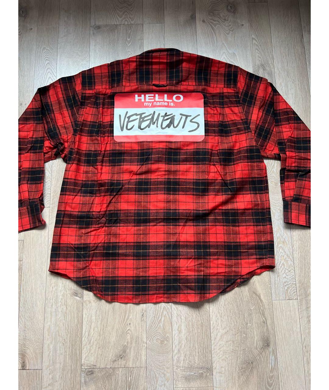 VETEMENTS Красная кэжуал рубашка, фото 4