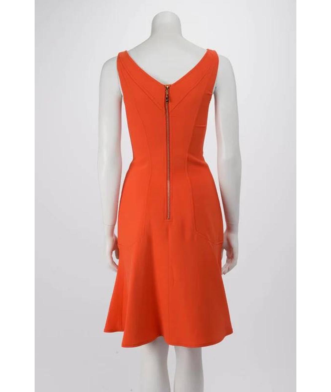 LOUIS VUITTON PRE-OWNED Оранжевое шерстяное повседневное платье, фото 3