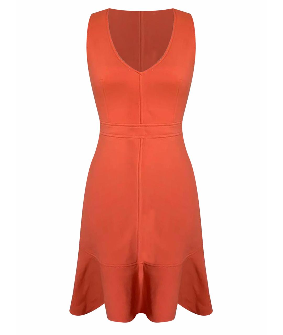 LOUIS VUITTON PRE-OWNED Оранжевое шерстяное повседневное платье, фото 1
