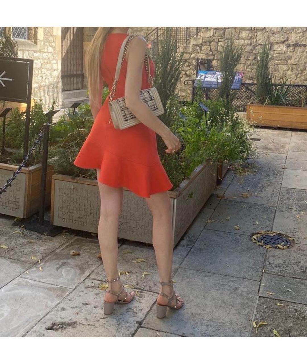 LOUIS VUITTON PRE-OWNED Оранжевое шерстяное повседневное платье, фото 2