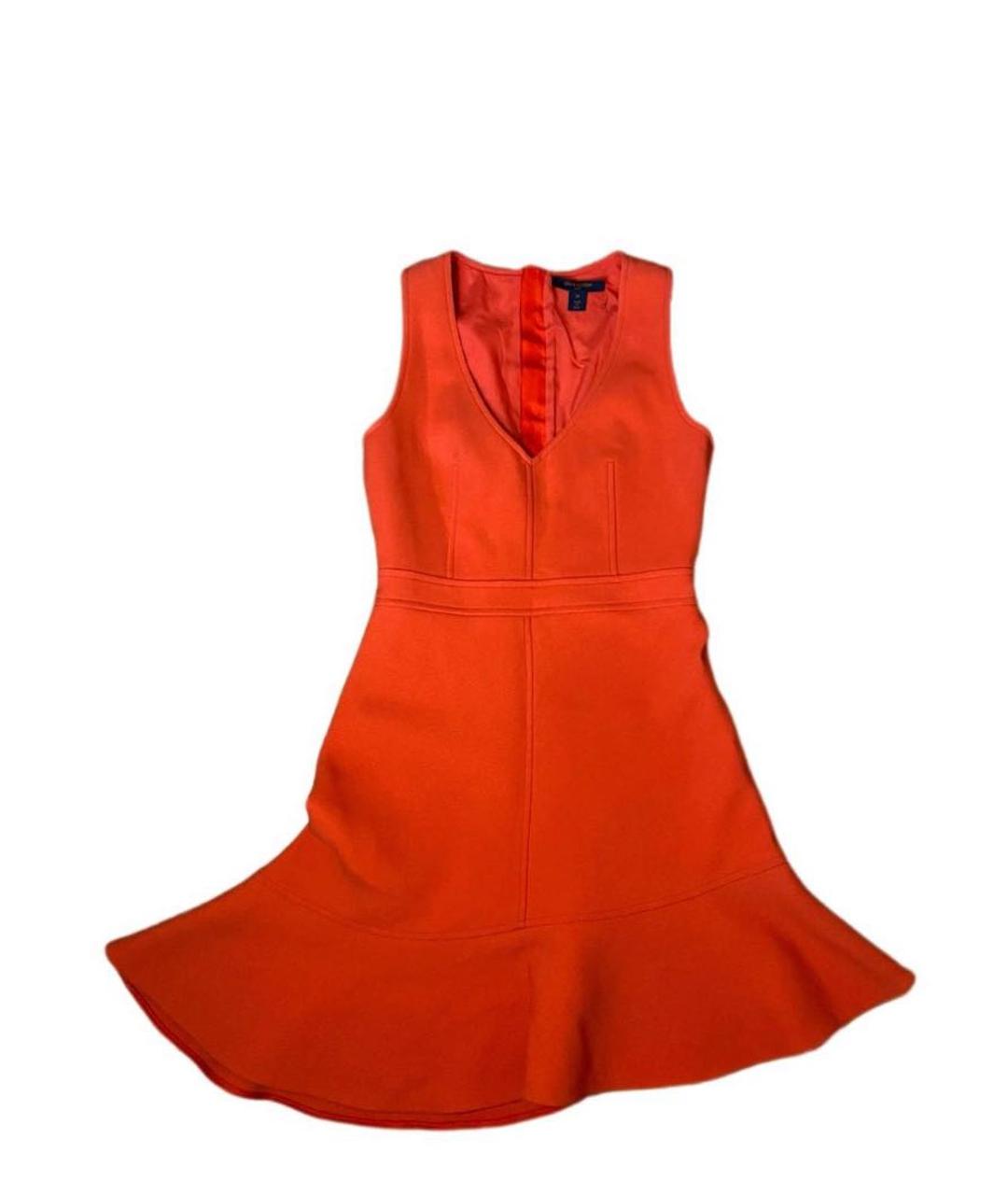 LOUIS VUITTON PRE-OWNED Оранжевое шерстяное повседневное платье, фото 5