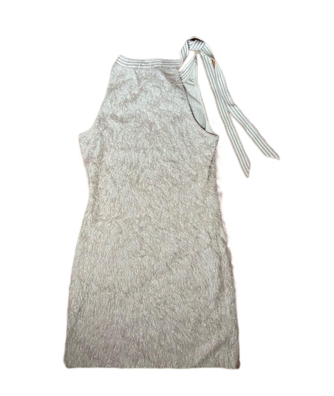 CHANEL PRE-OWNED Бежевое вискозное коктейльное платье, фото 1