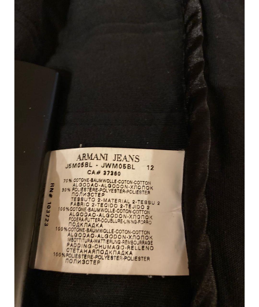 ARMANI JEANS Черная бархатная куртка, фото 8