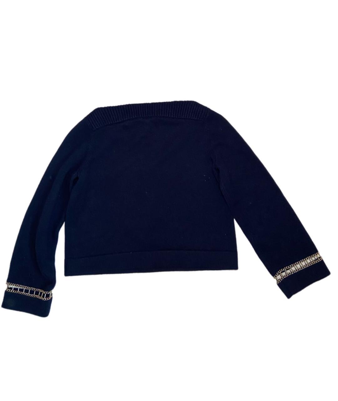 CHANEL PRE-OWNED Темно-синий шерстяной джемпер / свитер, фото 2