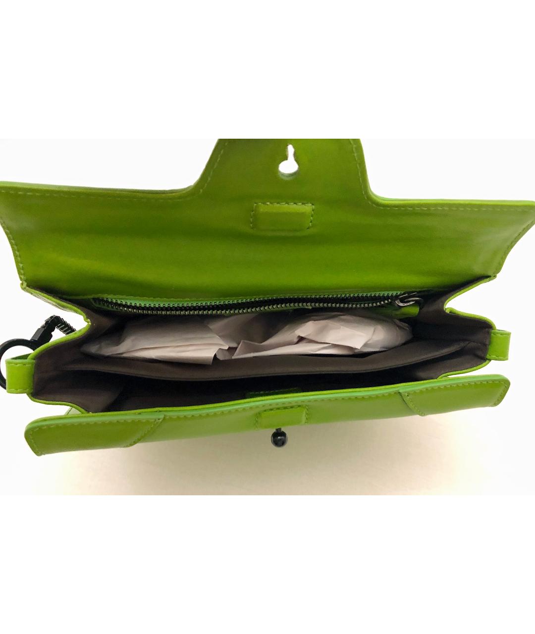 CARVEN Зеленая кожаная сумка через плечо, фото 4