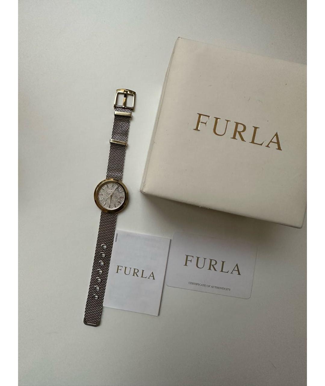 FURLA Серебряные металлические часы, фото 4