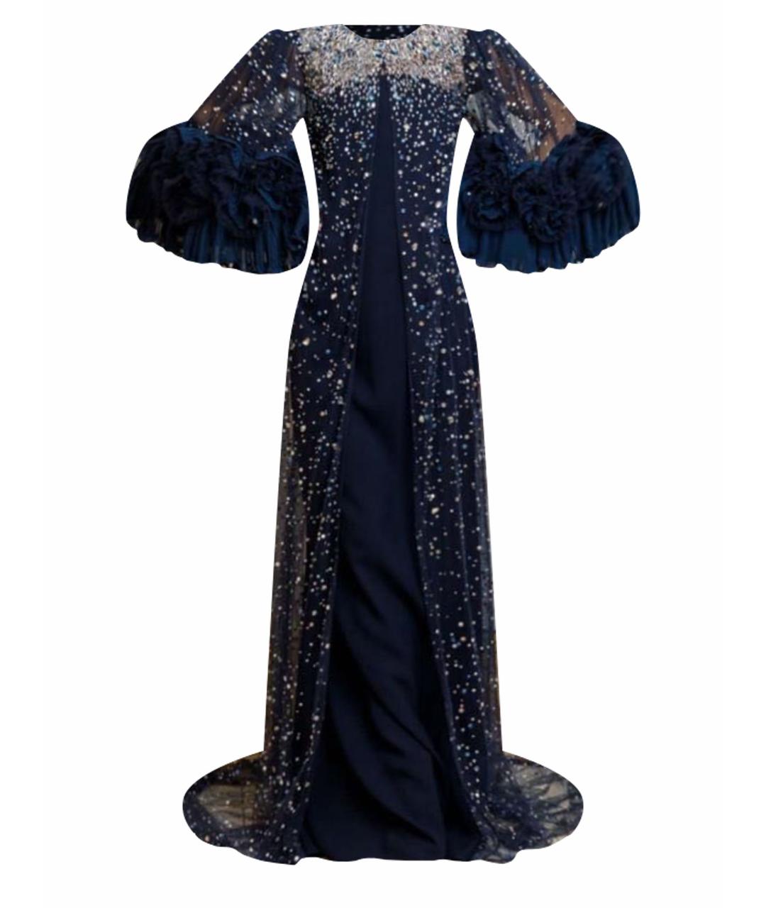 JENNY PACKHAM Темно-синее полиэстеровое вечернее платье, фото 1