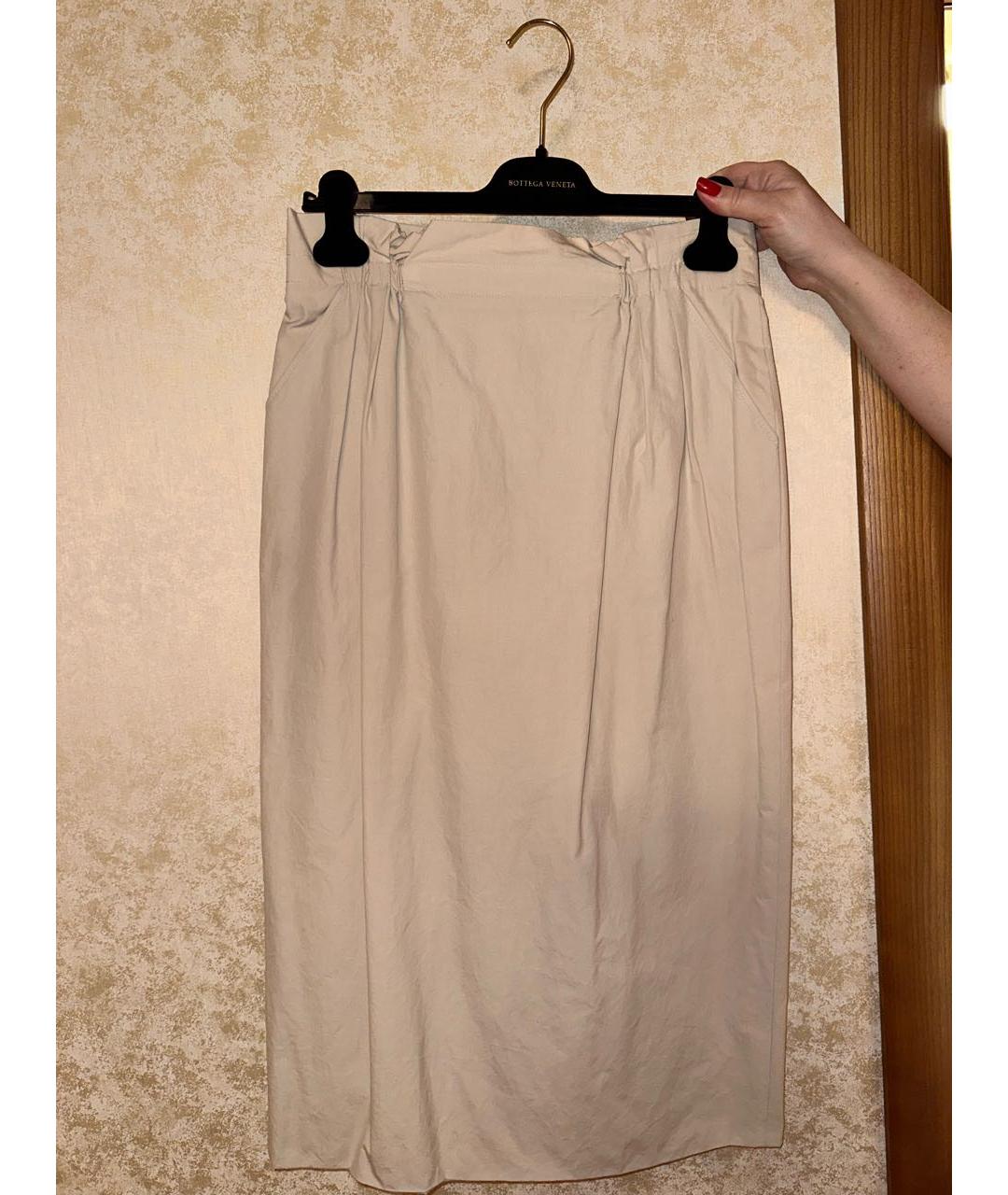 BOTTEGA VENETA Бежевый хлопковый костюм с юбками, фото 9