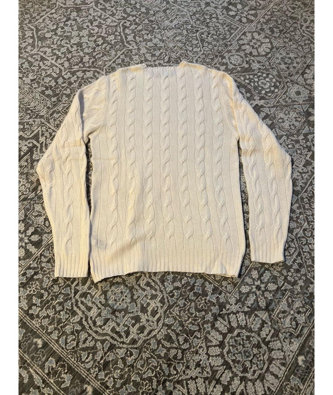 RALPH LAUREN Белый кашемировый джемпер / свитер, фото 2