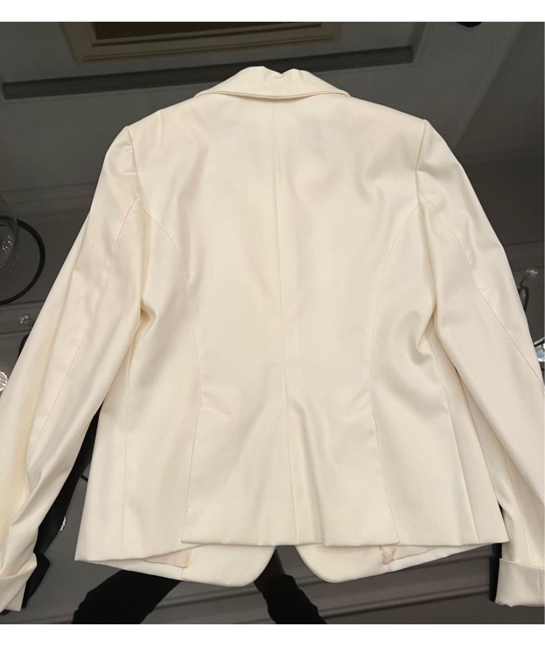 LORO PIANA Белый хлопко-эластановый жакет/пиджак, фото 2