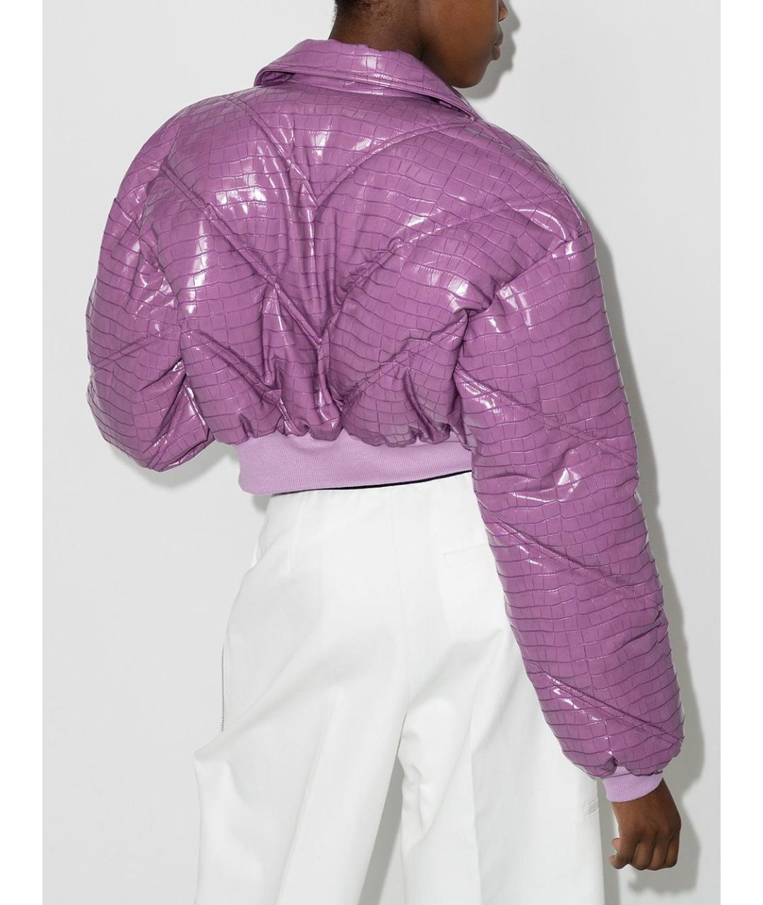 ROTATE Фиолетовая полиуретановая куртка, фото 7