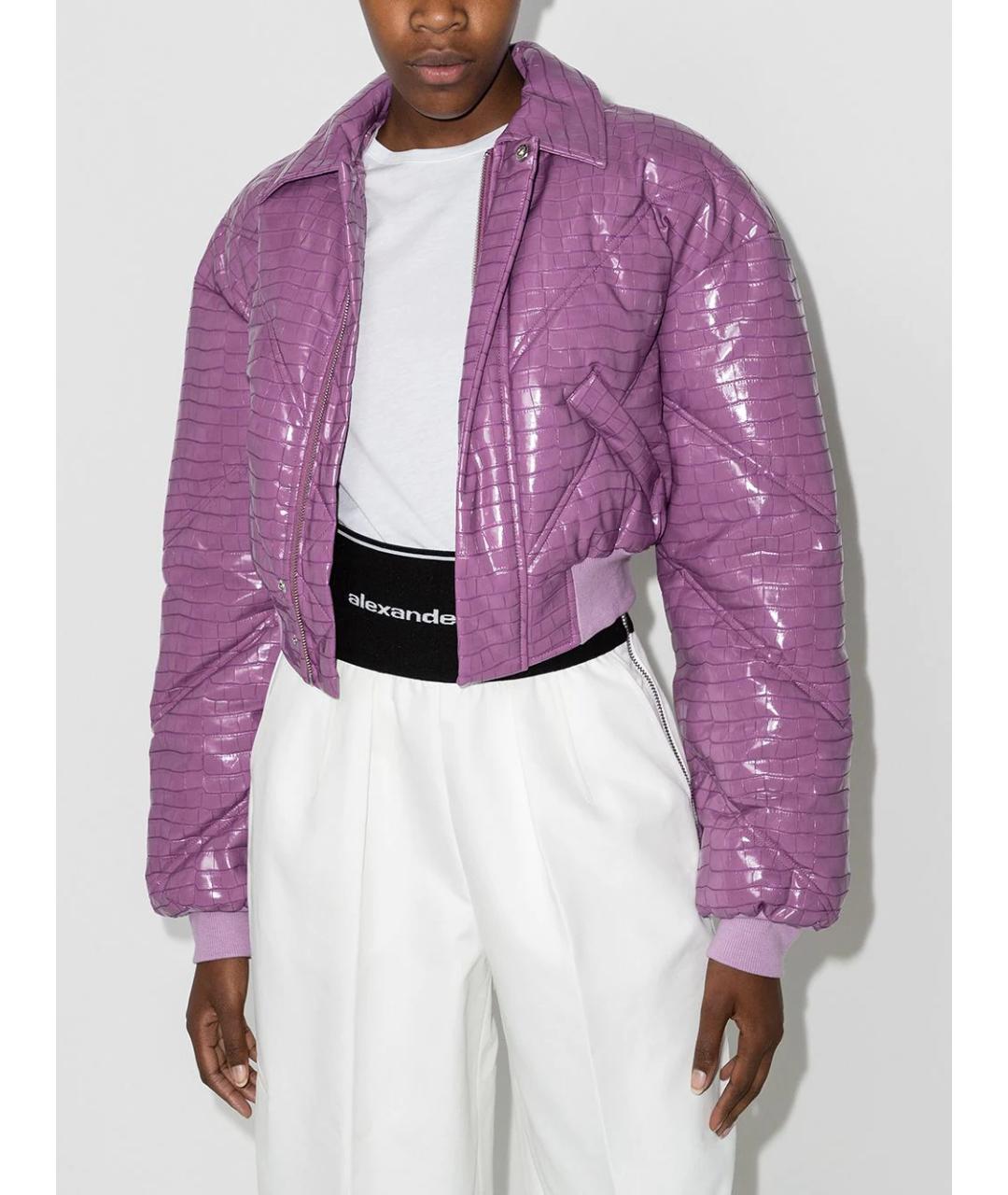 ROTATE Фиолетовая полиуретановая куртка, фото 6