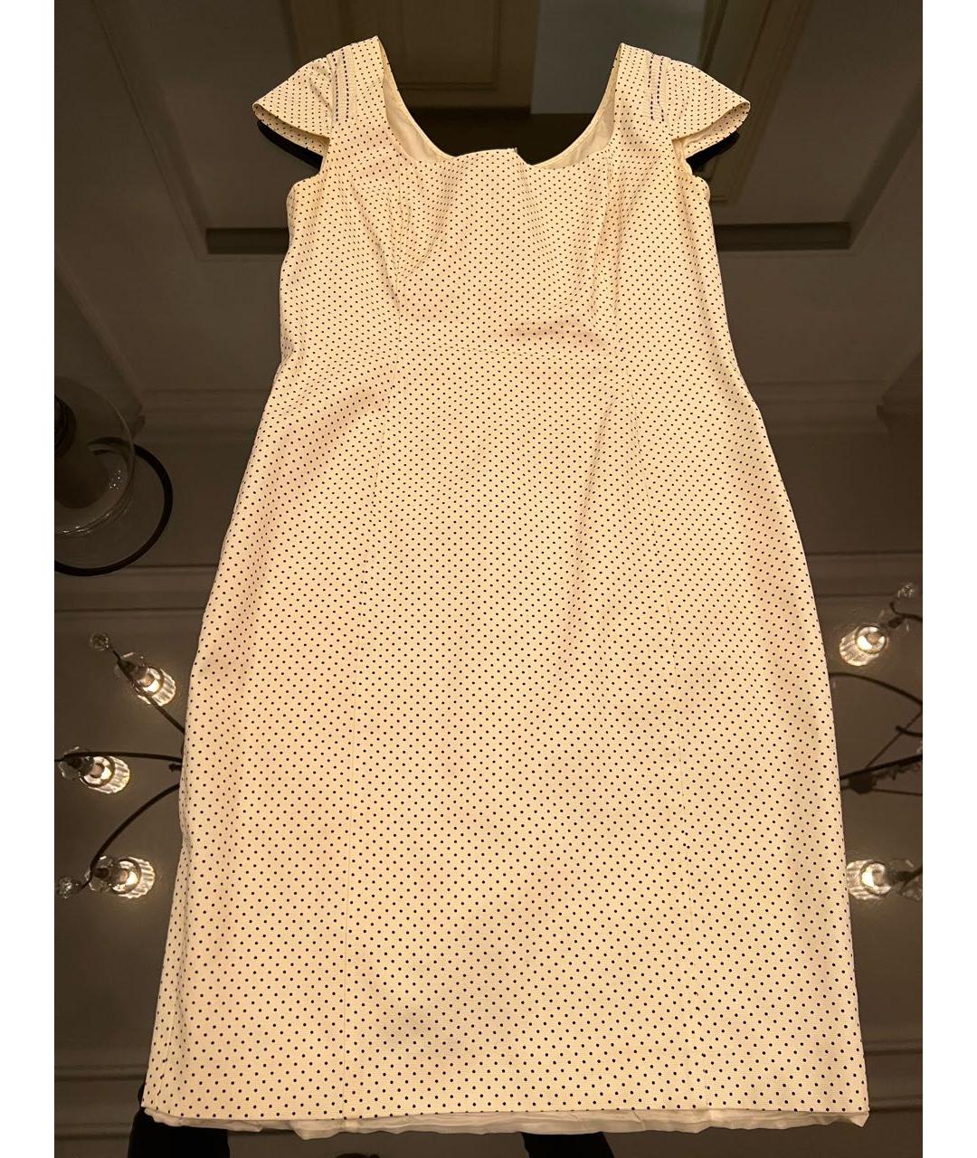 VERSACE Белое хлопковое коктейльное платье, фото 6