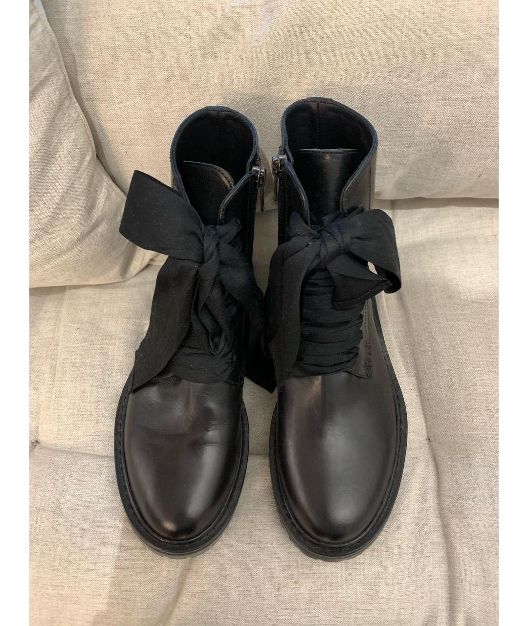 A.F.VANDEVORST Черные кожаные ботинки, фото 3