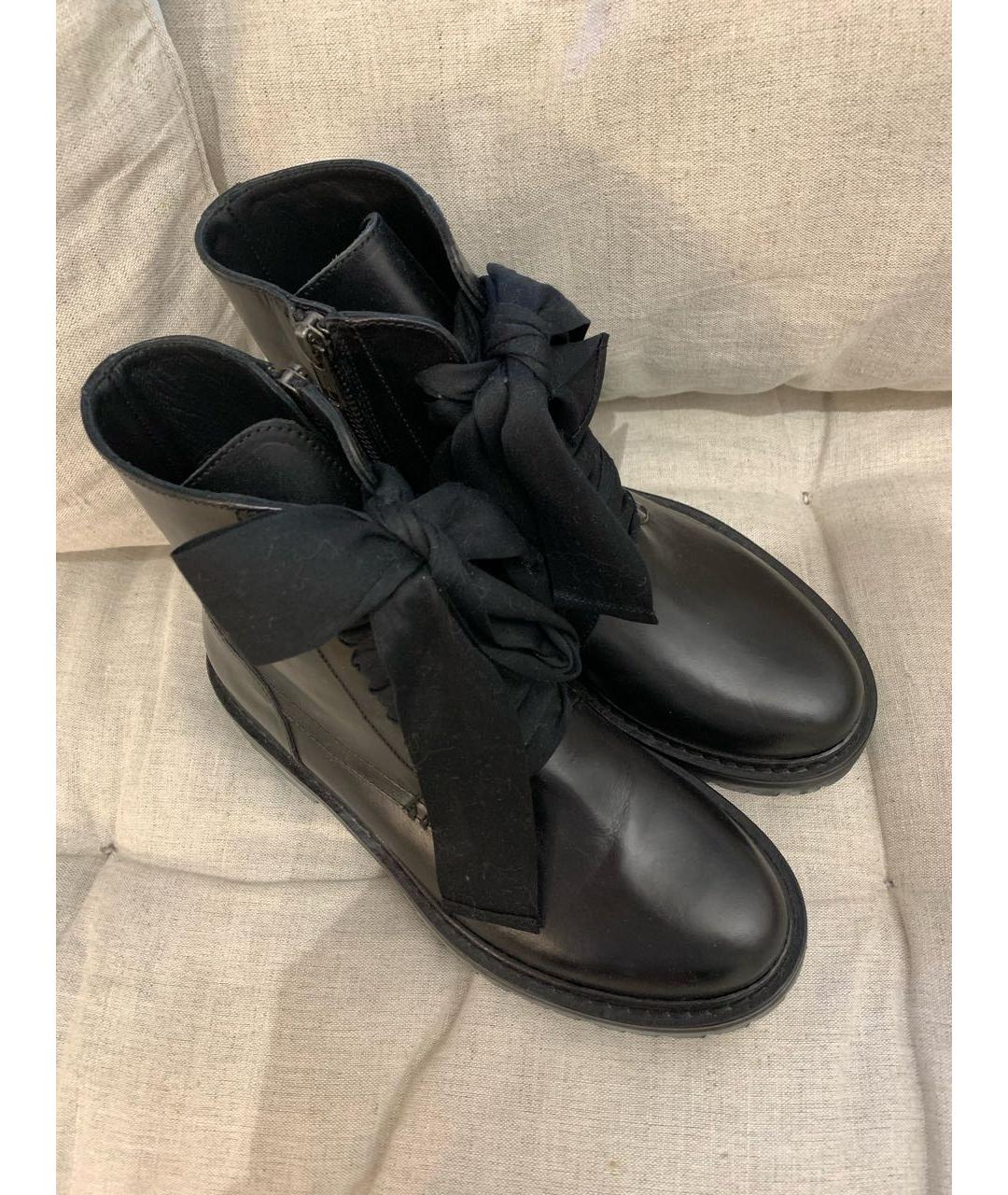 A.F.VANDEVORST Черные кожаные ботинки, фото 8