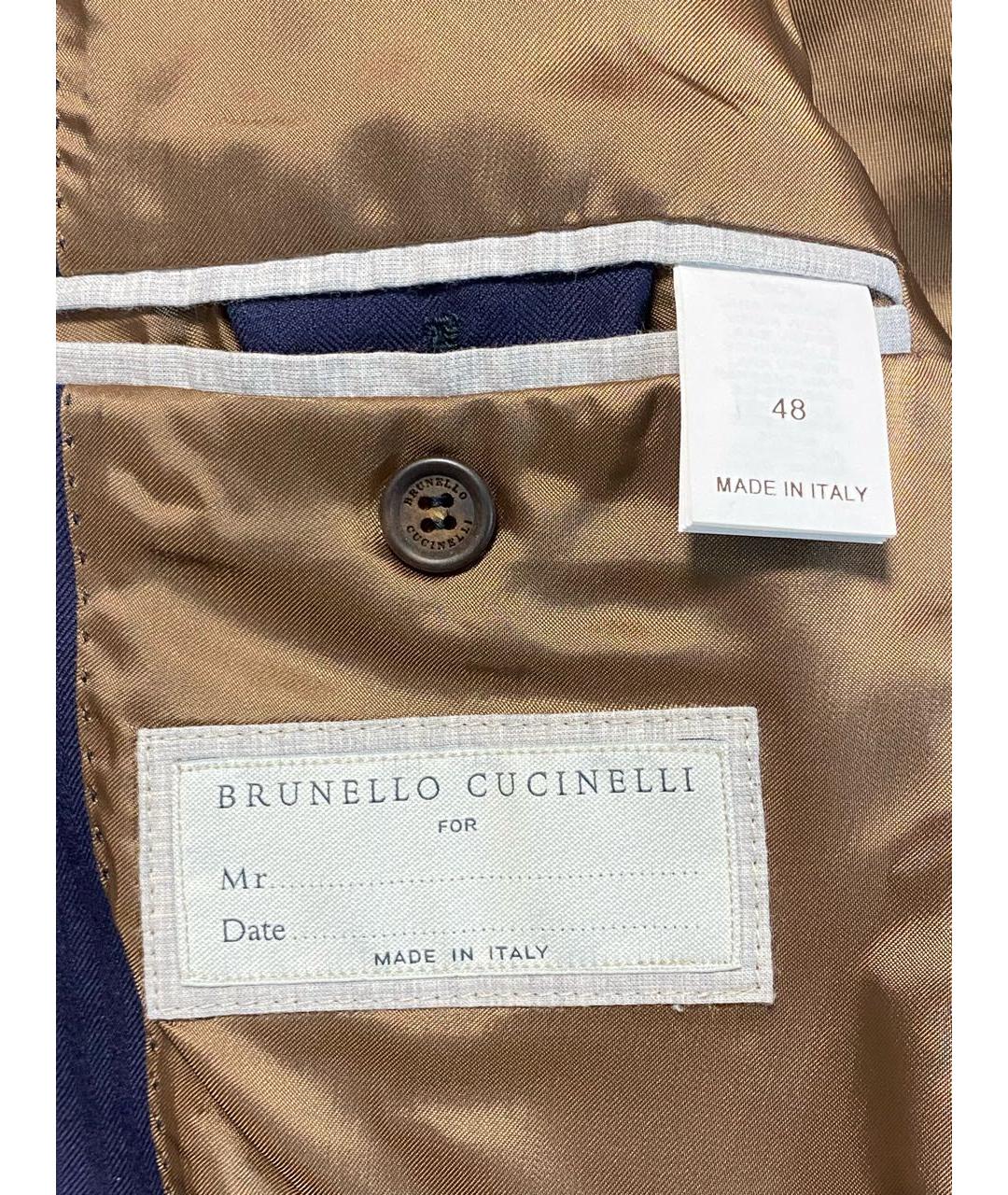 BRUNELLO CUCINELLI Синий классический костюм, фото 8