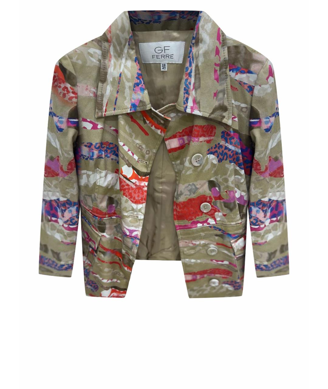 GIANFRANCO FERRE Бежевый хлопковый жакет/пиджак, фото 1