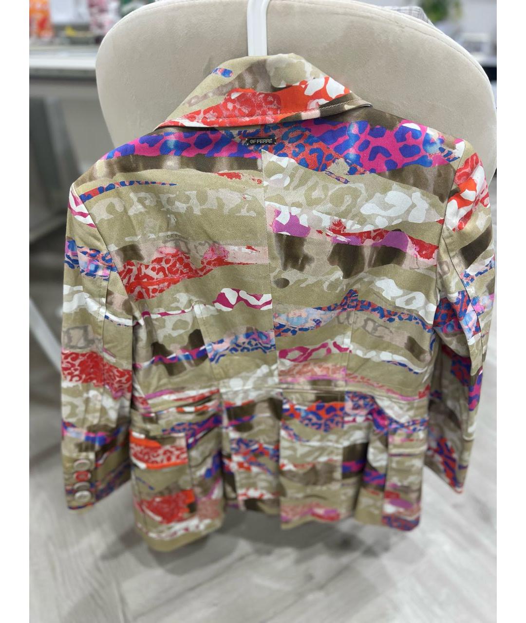 GIANFRANCO FERRE Бежевый хлопковый жакет/пиджак, фото 2
