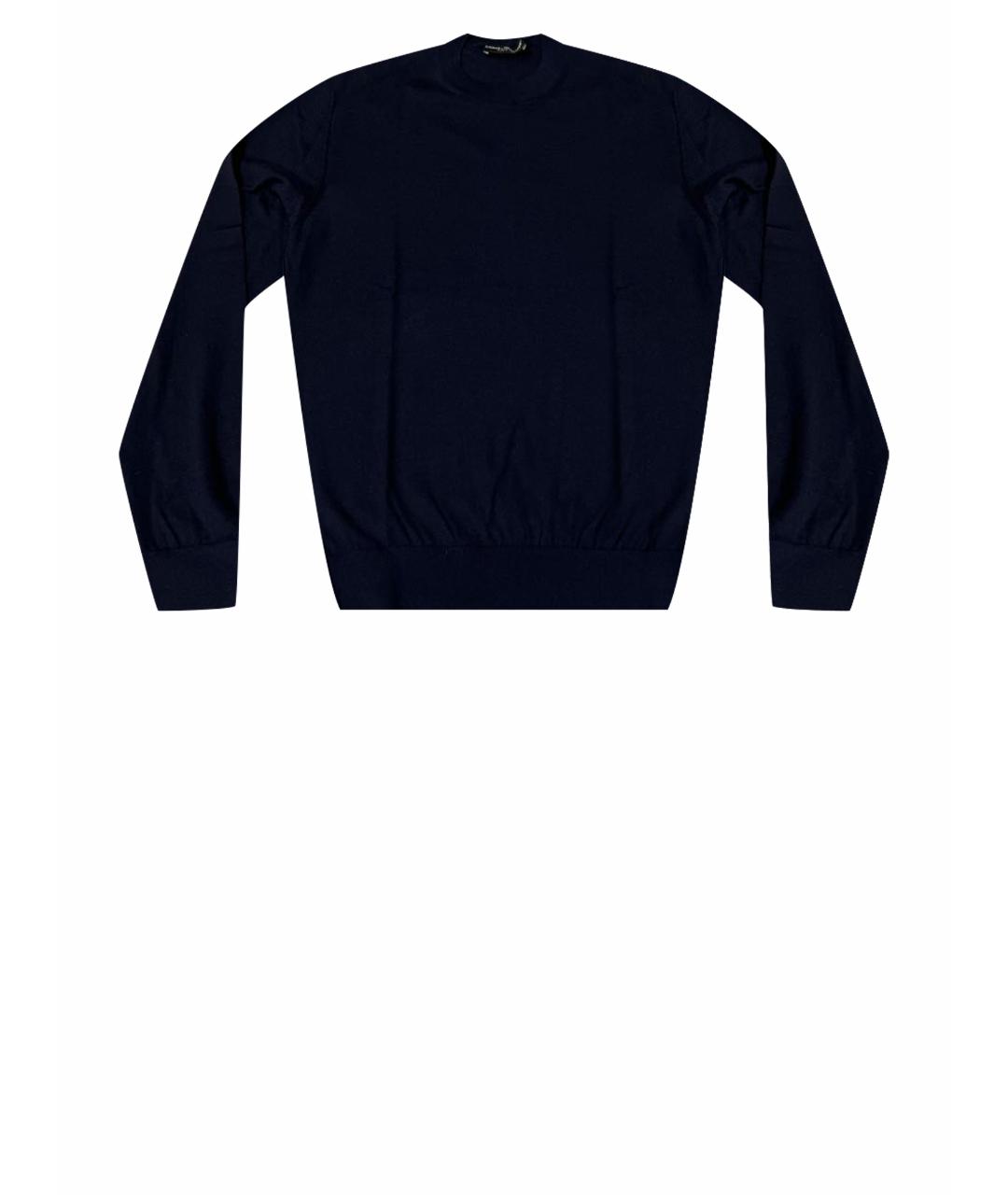 DOLCE&GABBANA Темно-синий кашемировый джемпер / свитер, фото 1