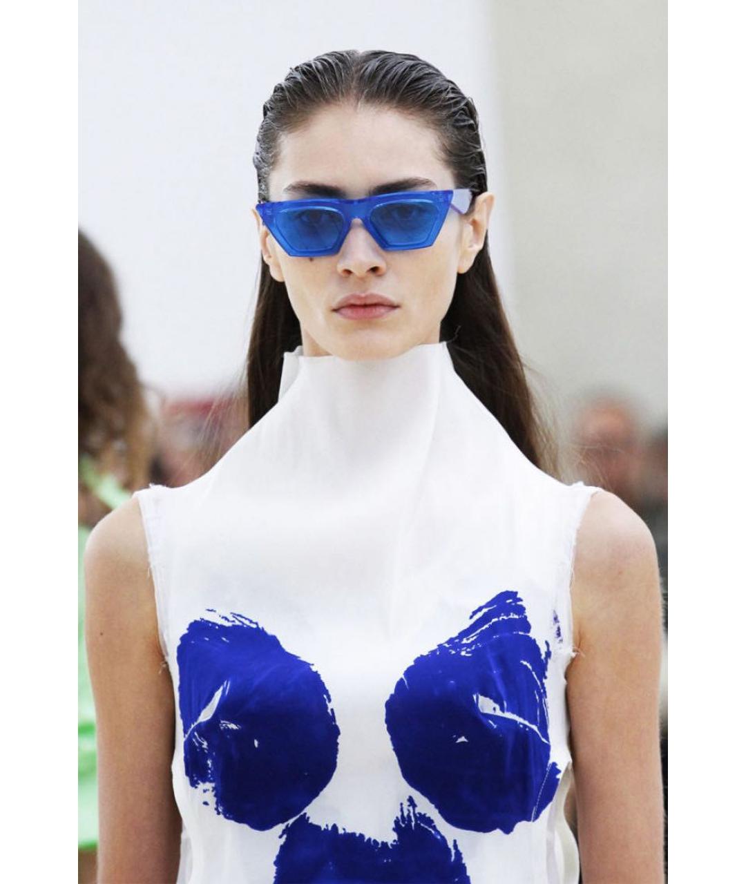 CELINE Голубые пластиковые солнцезащитные очки, фото 2