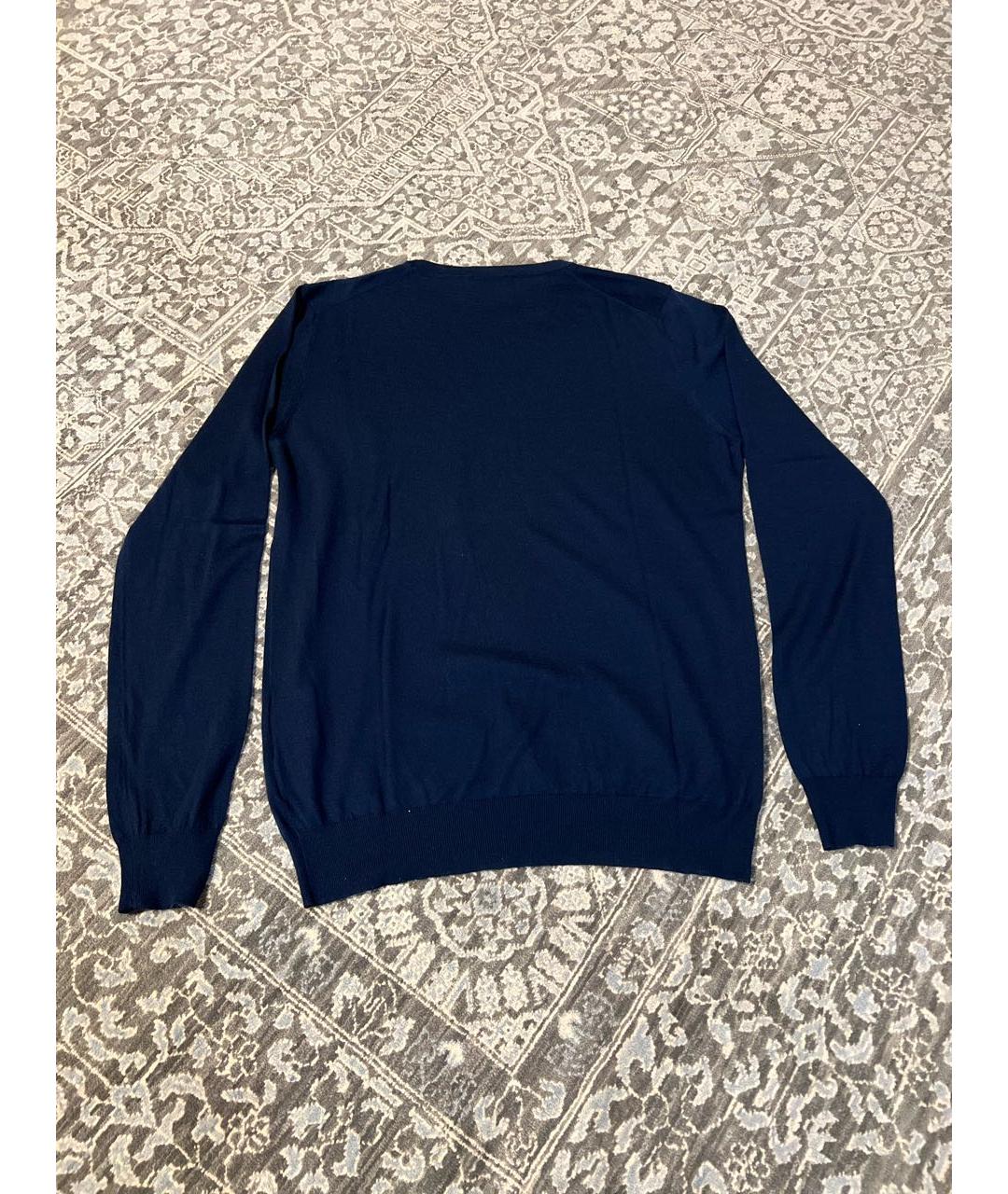 PRADA Темно-синий кашемировый джемпер / свитер, фото 2