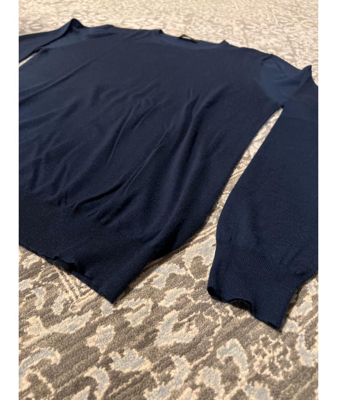 PRADA Темно-синий кашемировый джемпер / свитер, фото 4