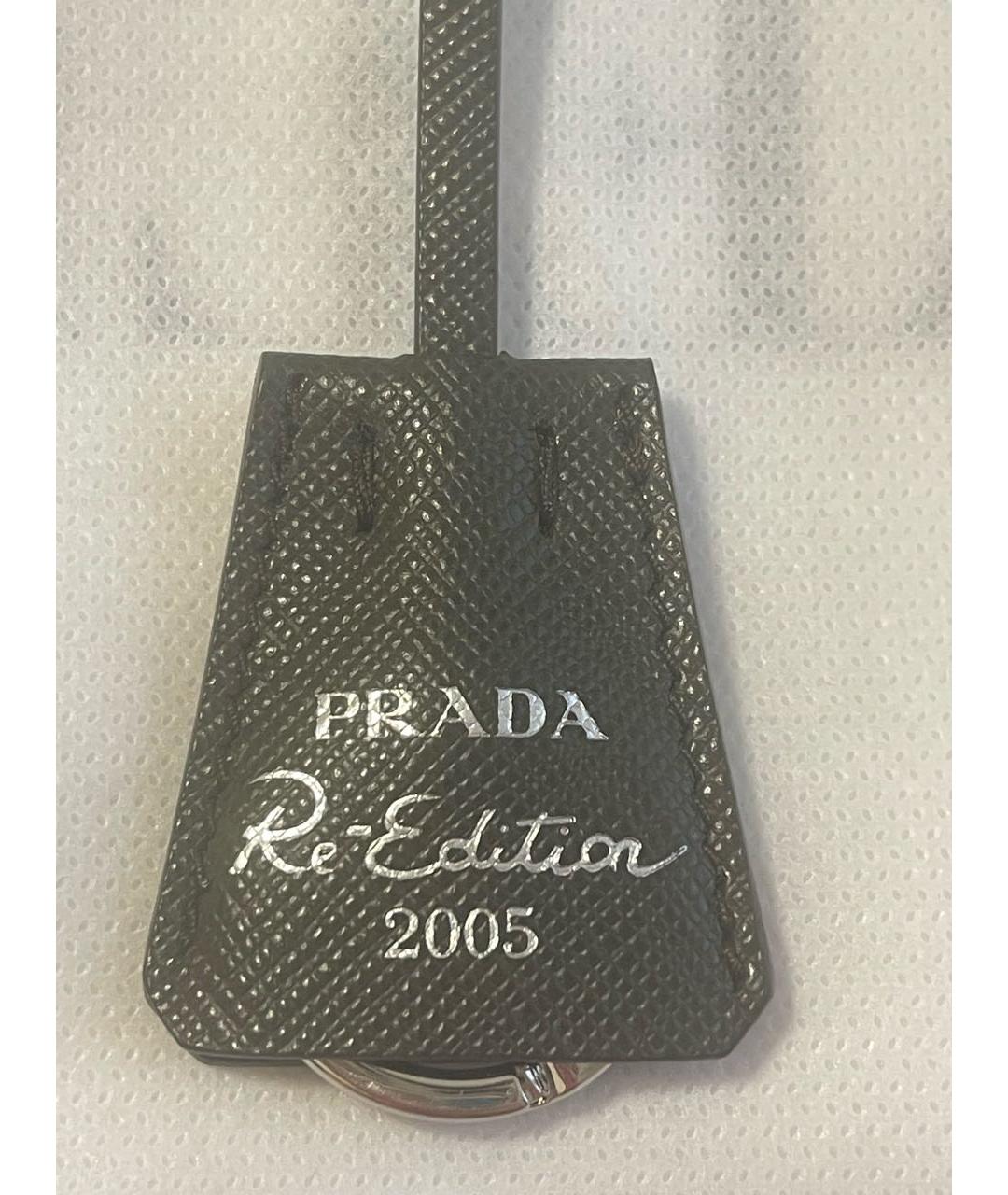 PRADA Хаки синтетическая сумка с короткими ручками, фото 5