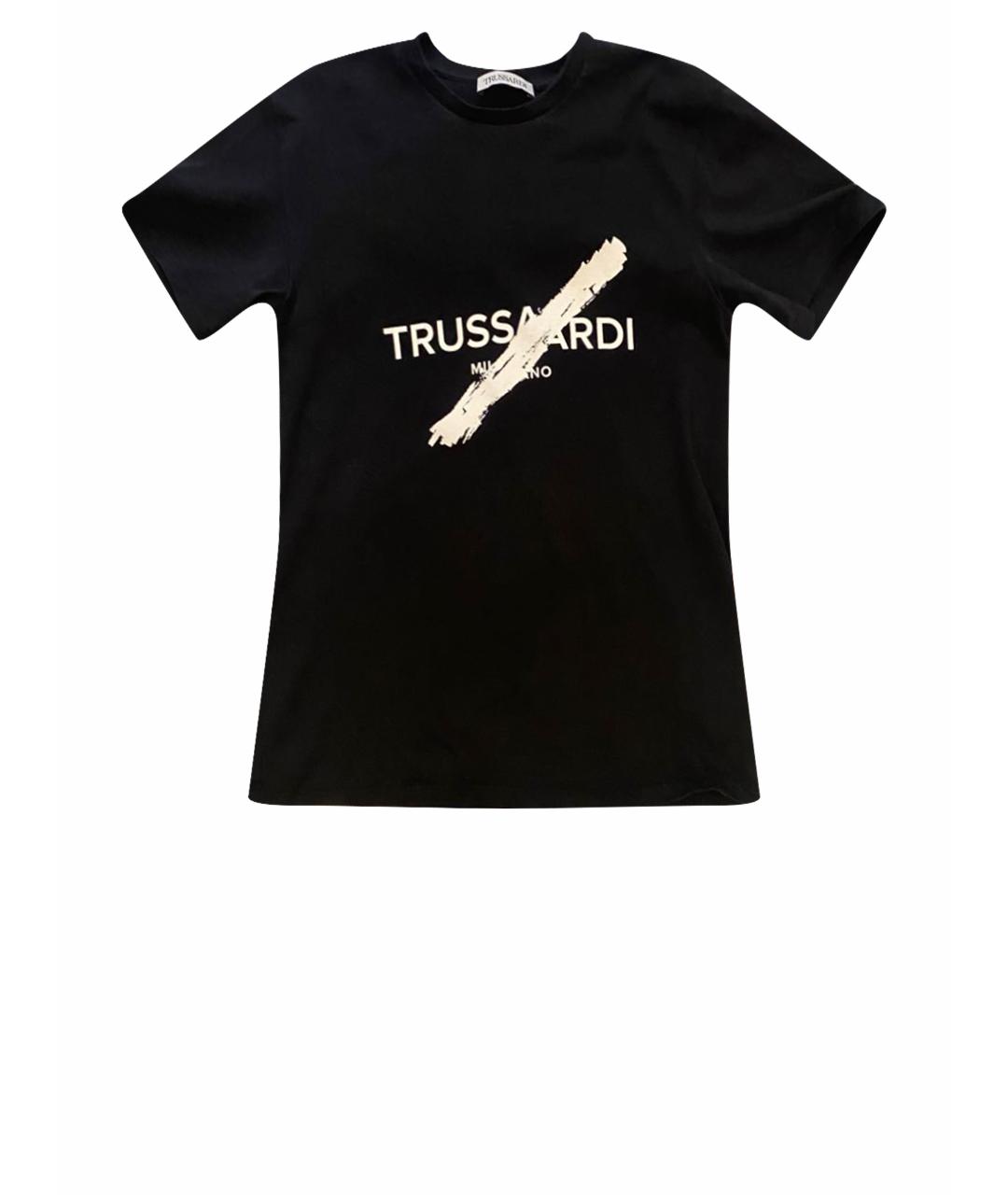 TRUSSARDI Черная хлопковая футболка, фото 1