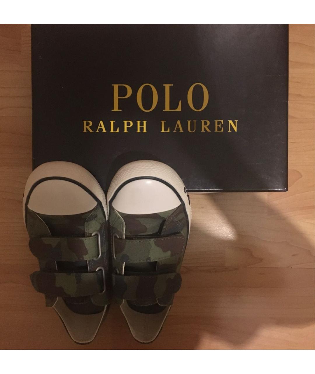 POLO RALPH LAUREN Хаки текстильные кеды, фото 5